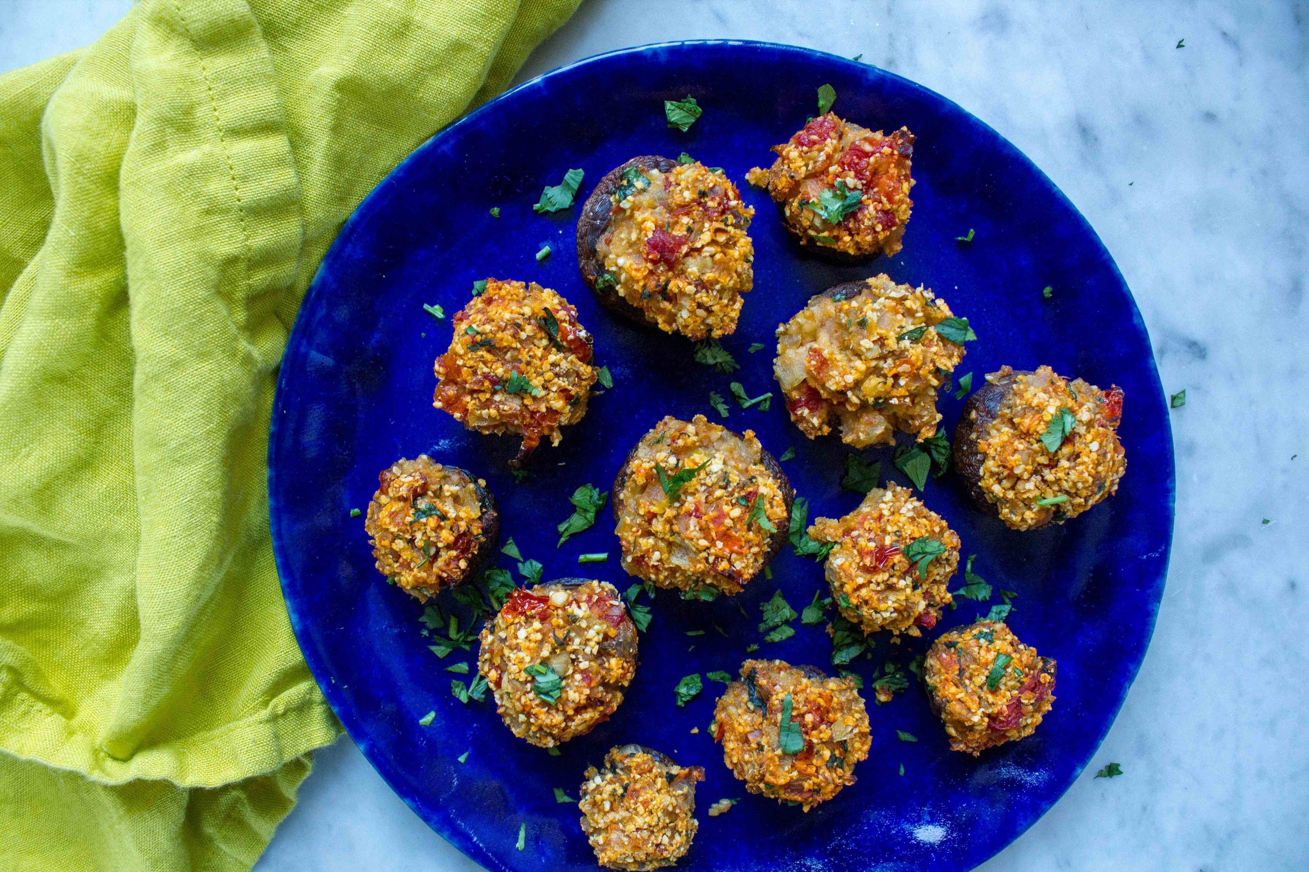Tomato Herb Stuffed Mushrooms - Manischewitz