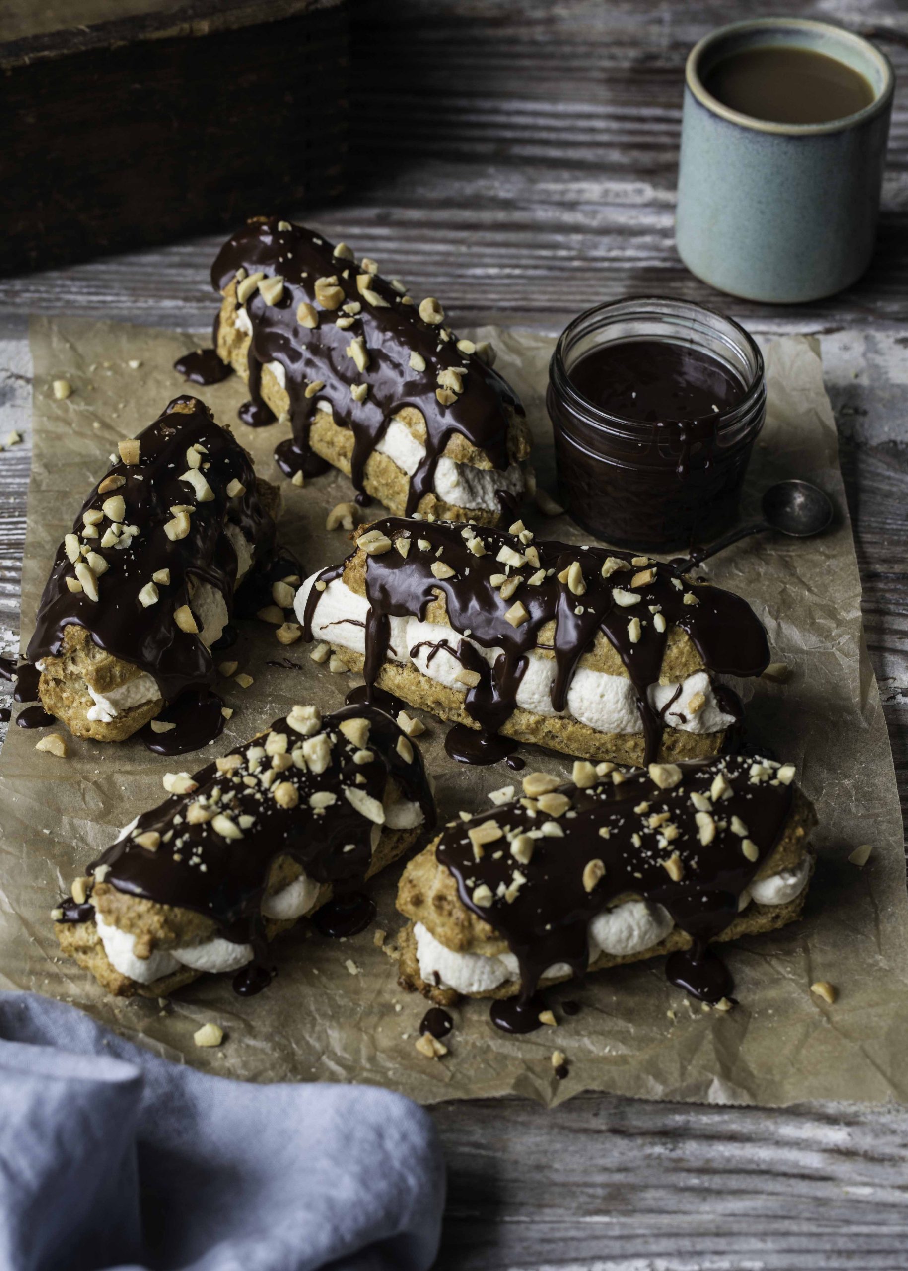 Peanut Butter & Chocolate Eclairs - Manischewitz