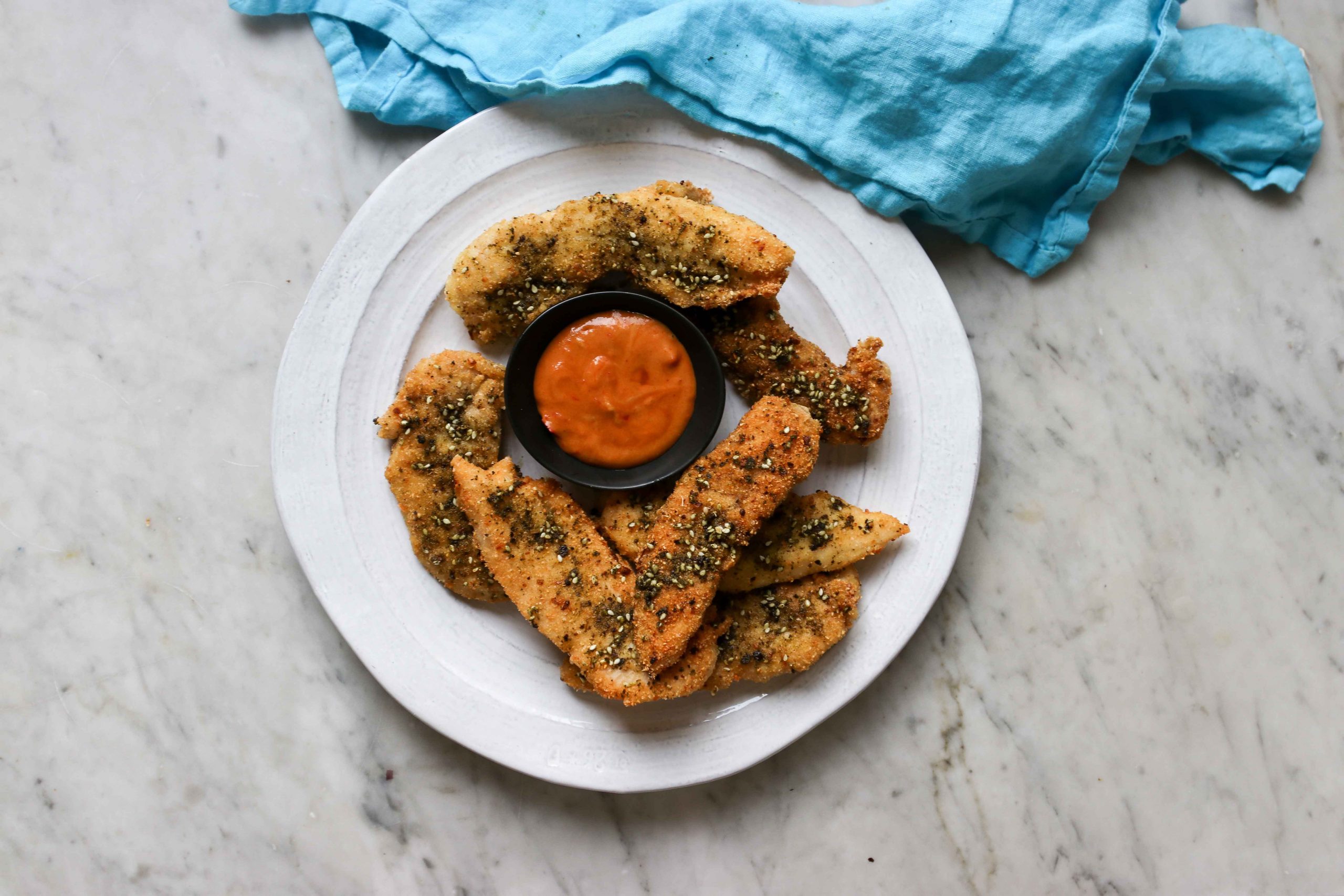 Easy Gluten-Free Za’atar Chicken Fingers with Harissa Honey Mustard ...